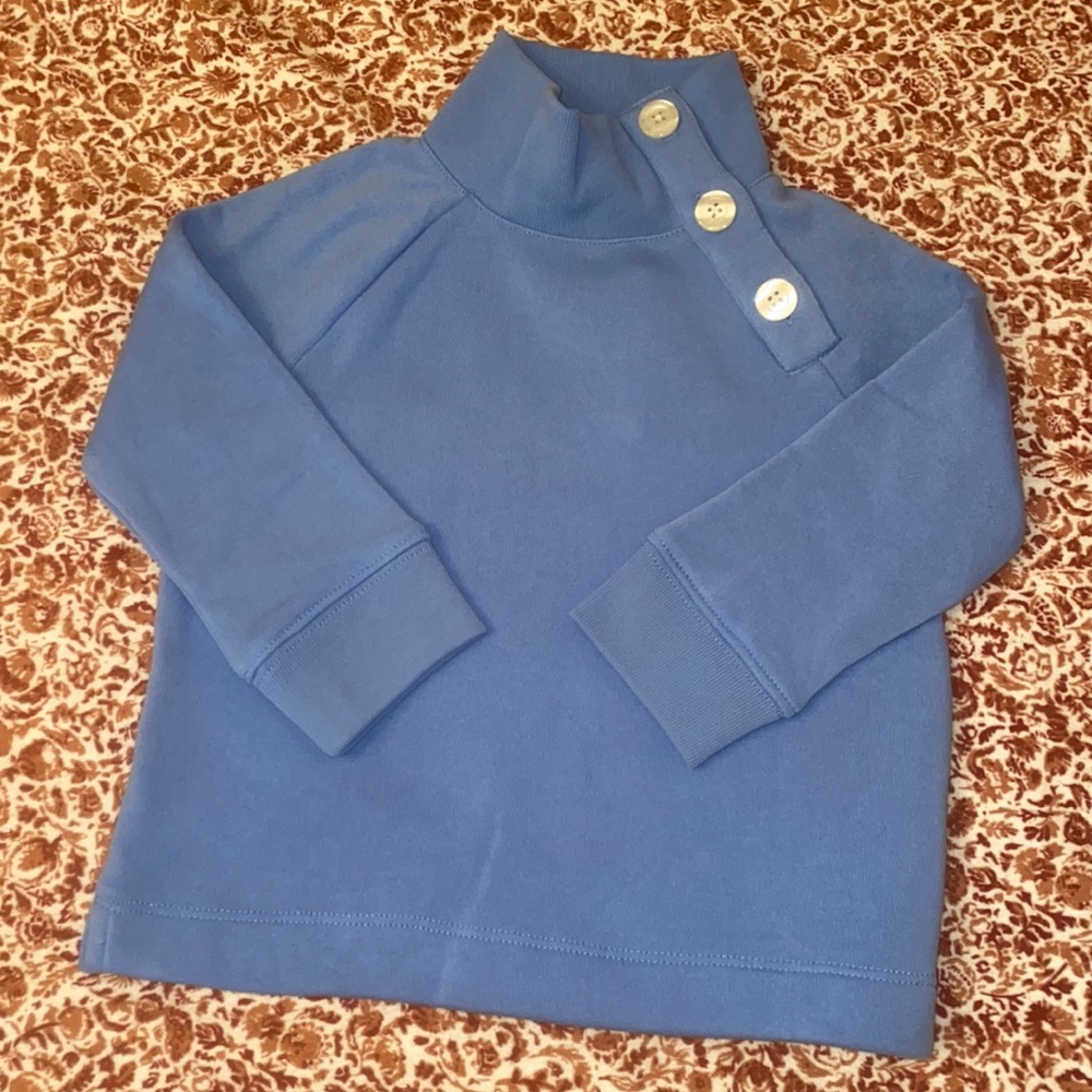 Girls' button-neck tunic sweatshirt in cloud spun fleece